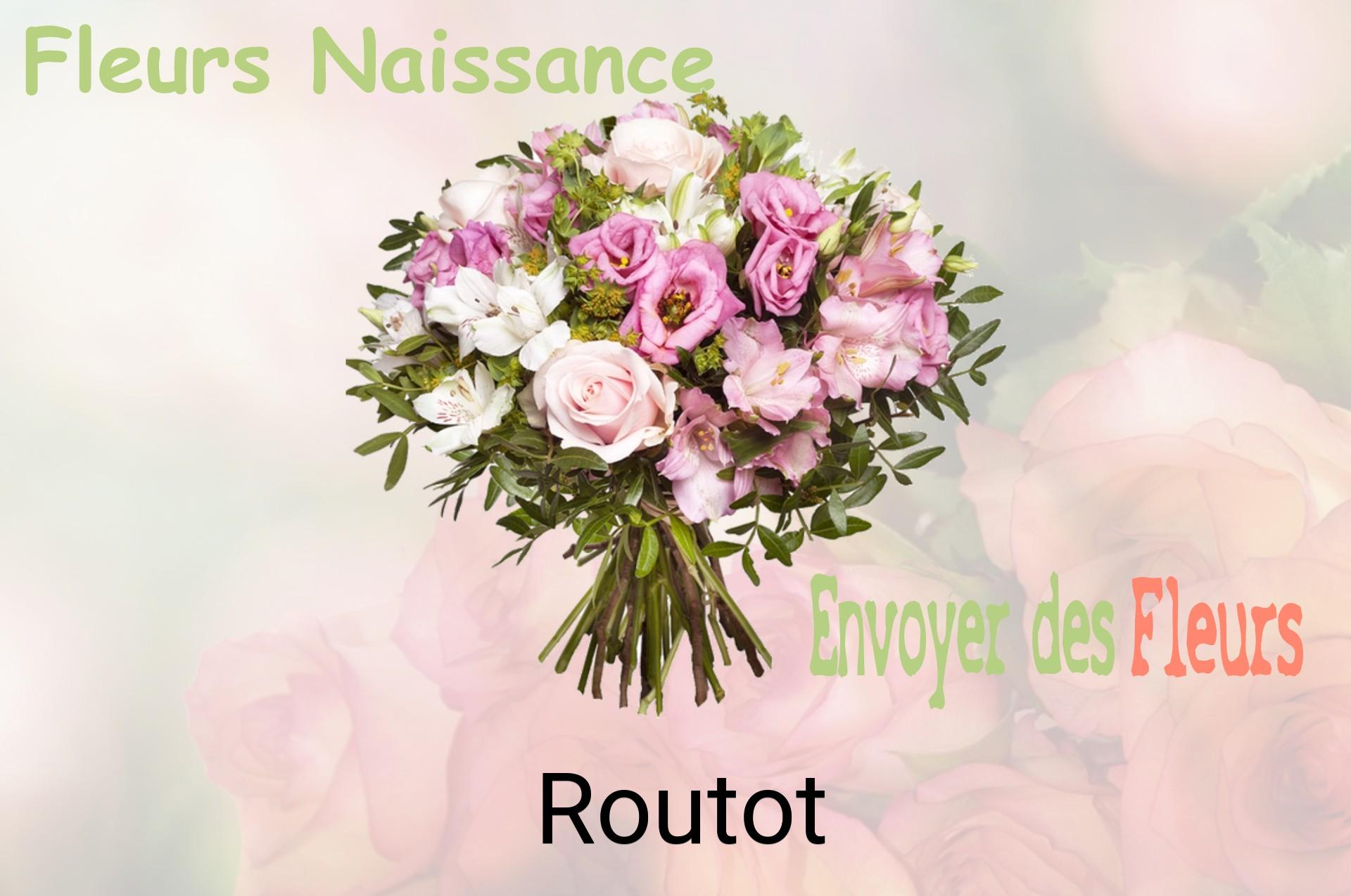 Bouquet de fleurs de naissance livré à Routot