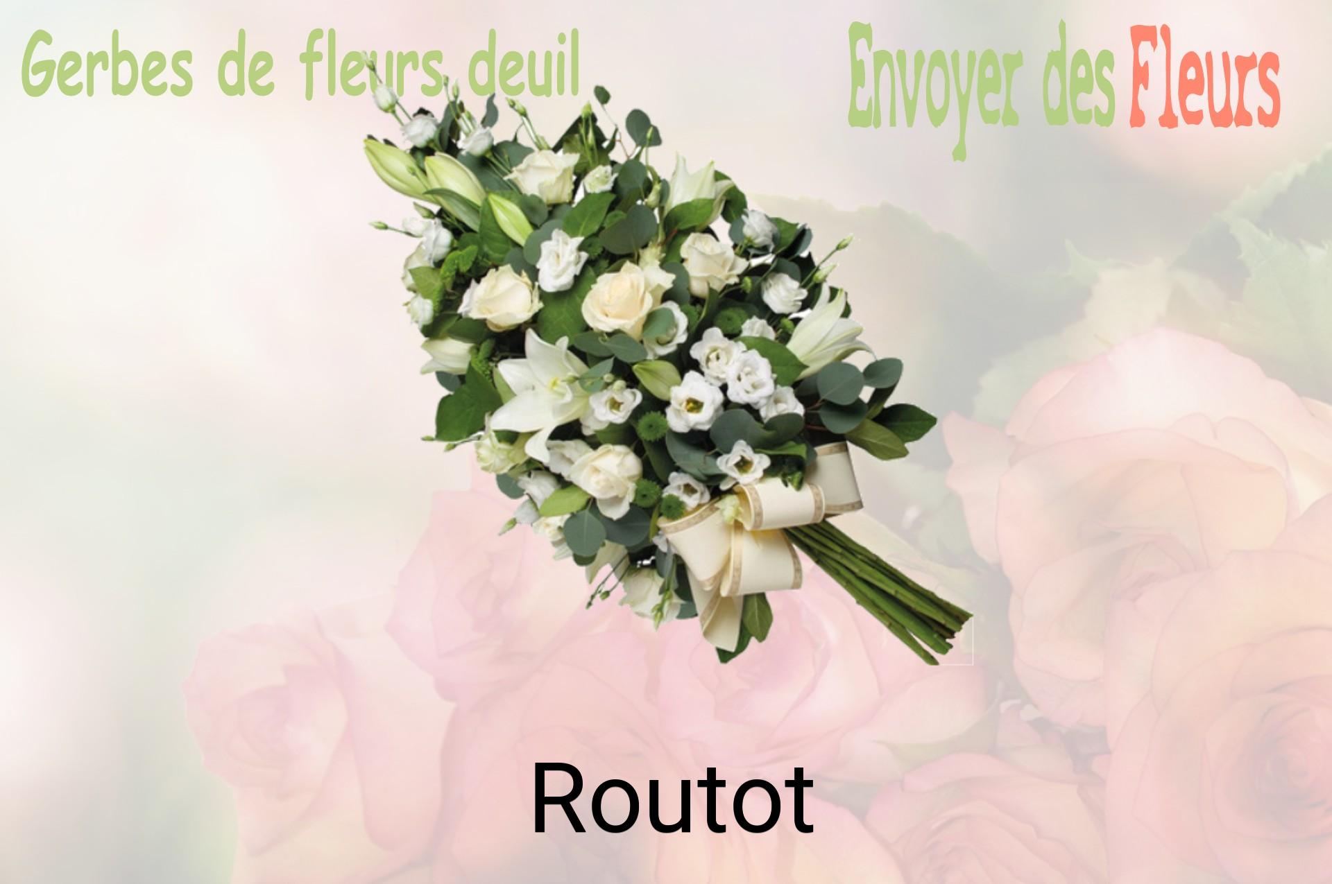 Gerbe de fleurs de deuil livrée à Routot